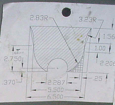 coehorn mortar drawing of bottom contour