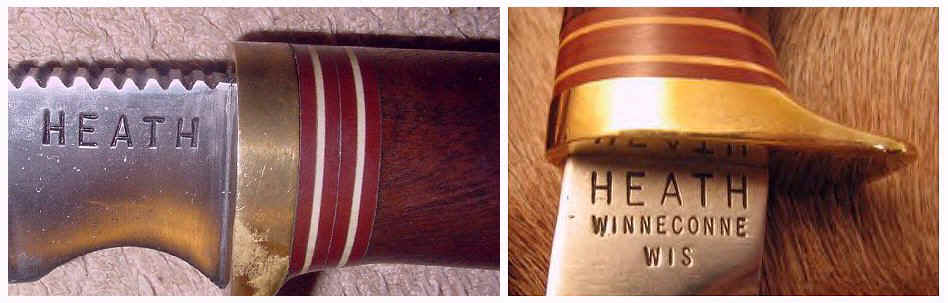 Heath knive name stamp - heath winneconne wis